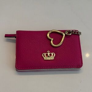 Juicy Couture Pink Wallet with Gold Heart Charm